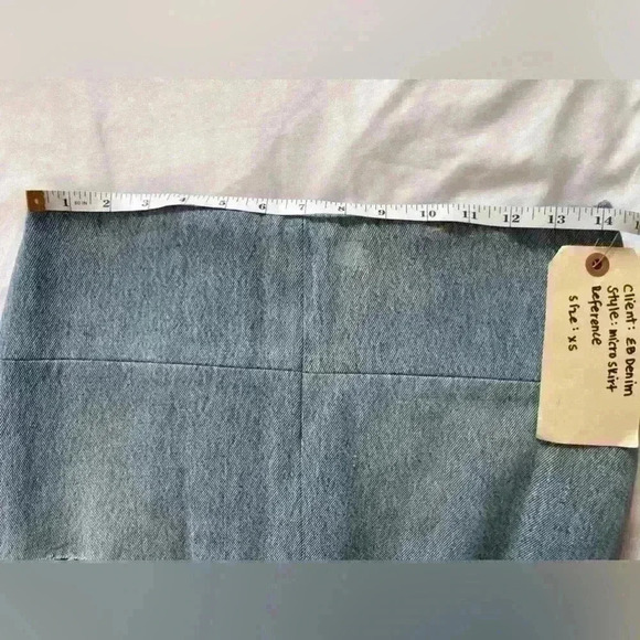 EB Denim Micro Skirt Asymmetrical Raw Hem Women's XS - Picture 7 of 7
